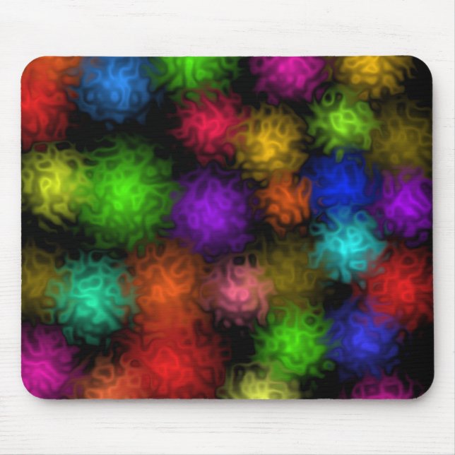 Swirly Color Bubbles Mouse Pad (Front)