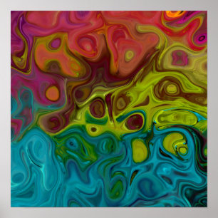 Swirly Covet Abstract 5.12 Poster