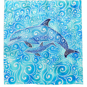 Swirly Dolphin Family
