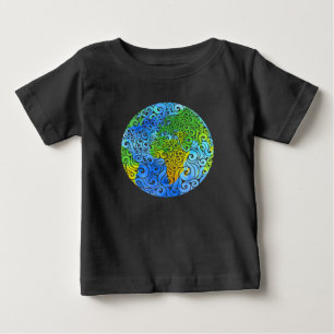 Swirly Earth Baby T-Shirt