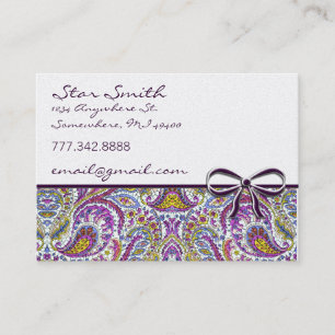 Swirly Floral Paisley Business Card