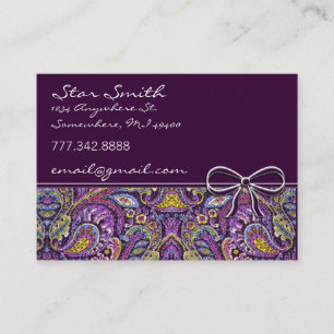 Swirly Floral Paisly Business Card