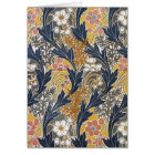 Swirly Flowers and Leaves Art Nouveau Card