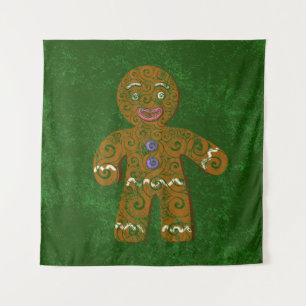 Swirly Gingerbread Cookie Tapestry