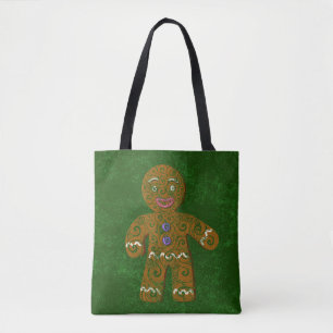 Swirly Gingerbread Cookie Tote Bag