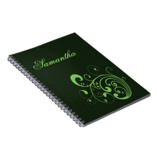 Swirly Green Notebook