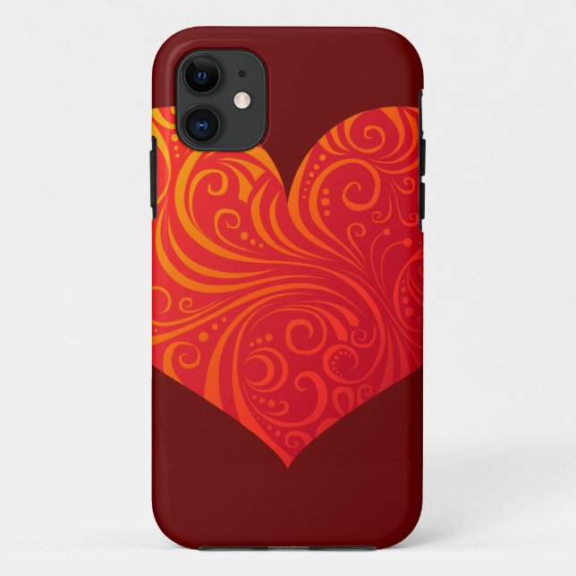 Swirly Heart iphone case (Back)