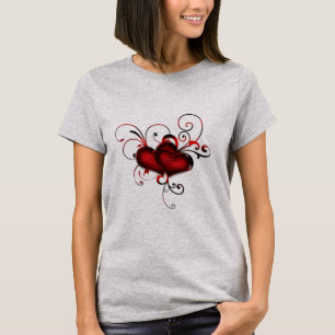 Swirly Heart Ladies T-Shirt