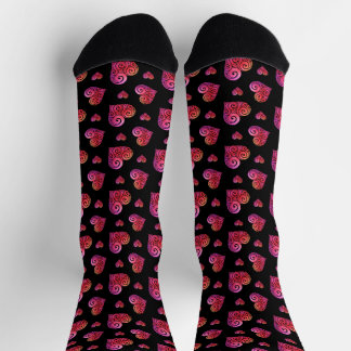 Swirly Heart Socks