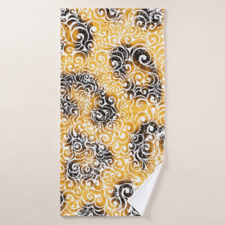 Swirly Leopard Pattern Bath Towel