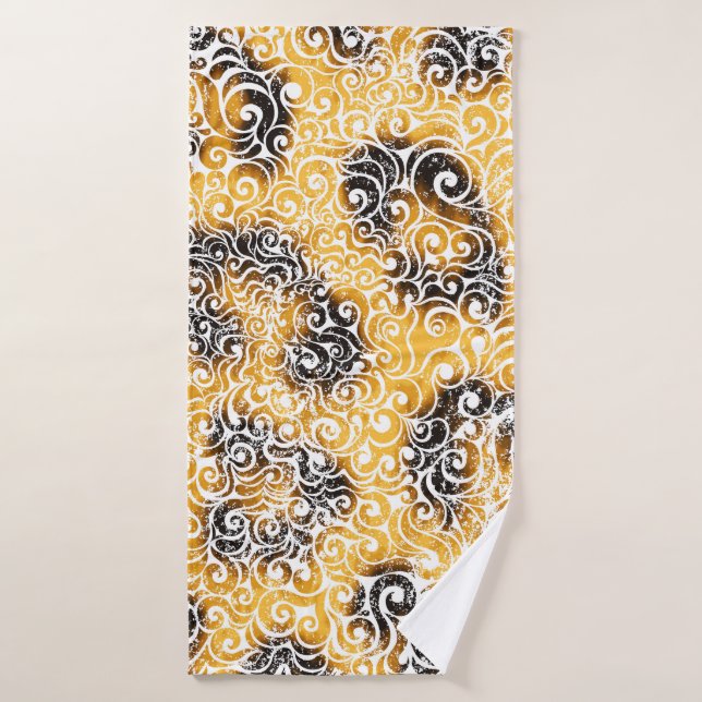 Swirly Leopard Pattern Bath Towel (Bath Towel)