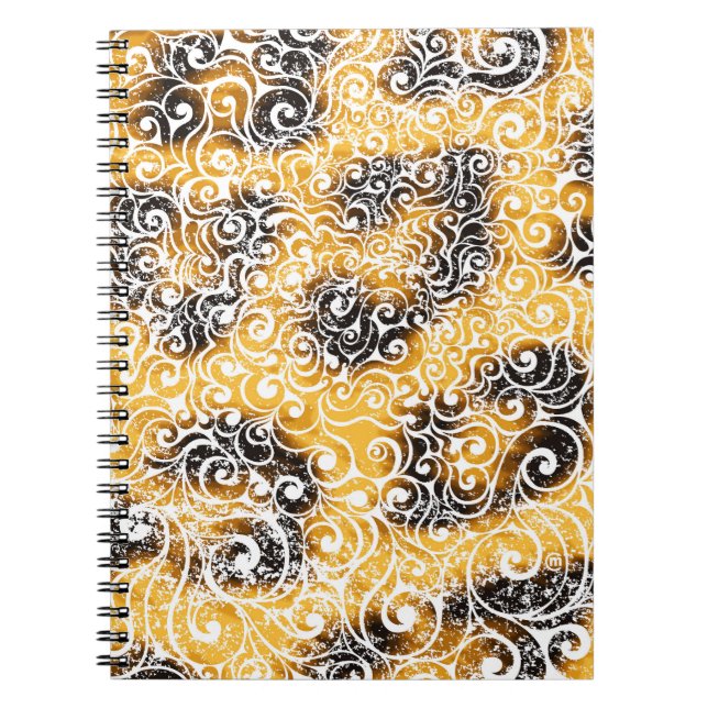 Swirly Leopard Pattern Notebook (Front)