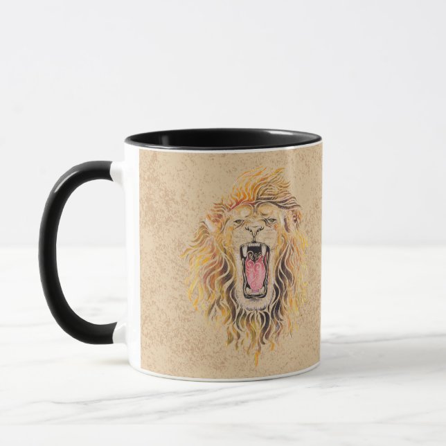 Swirly Lion Mug (Left)