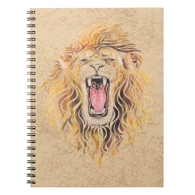 Swirly Lion Notebook (Front)