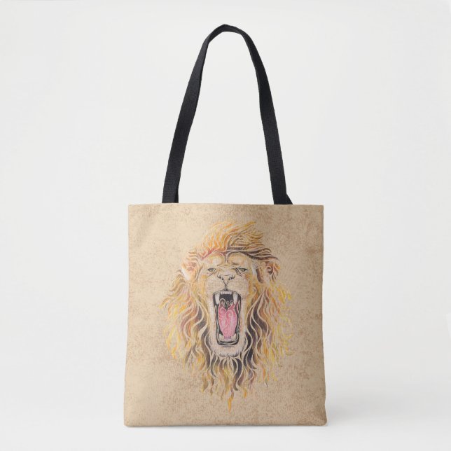 Swirly Lion  Tote Bag (Front)