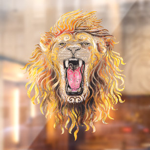 Swirly Lion Window Cling