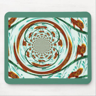 Swirly Lions Wildlife Pattern Mouse Pad