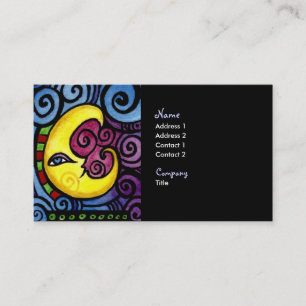 Swirly Moon Business Card