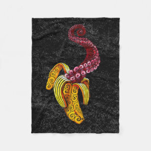 Swirly Mutant-Banana Fleece Blanket