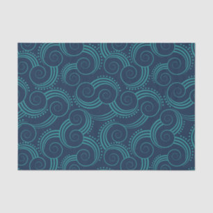 Swirly Ocean Waves Tissue Paper