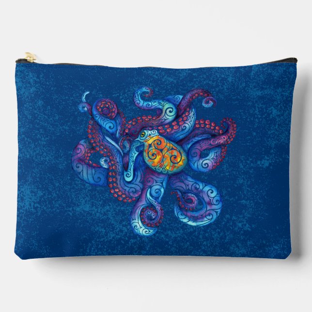 Swirly Octopus Accessory Pouch (Front)