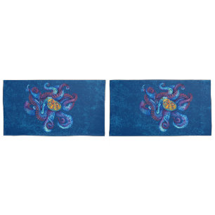 Swirly Octopus  Pillowcase