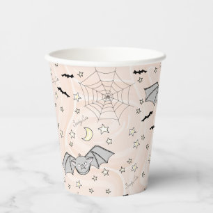 Swirly Orange Batty, Stars & Moons Spooky Cute Paper Cups