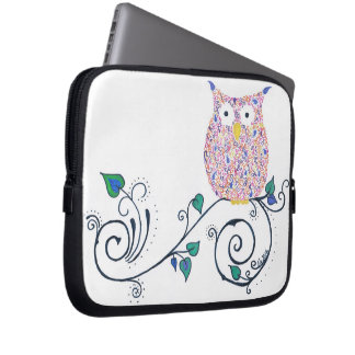 Swirly Owl laptop or tablet sleeve