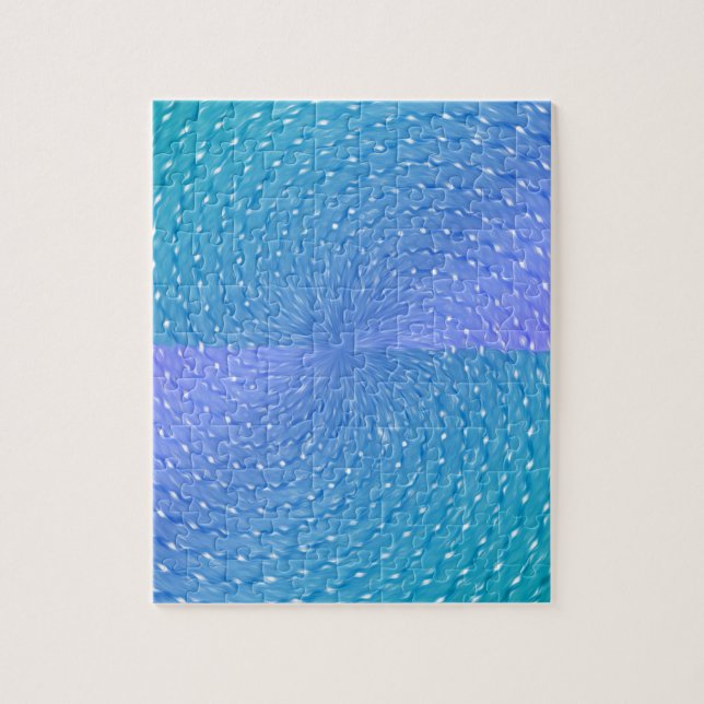 Swirly Pastel Purple Teal Abstract Pattern Jigsaw Puzzle (Vertical)