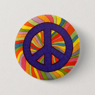 Swirly Peace Button