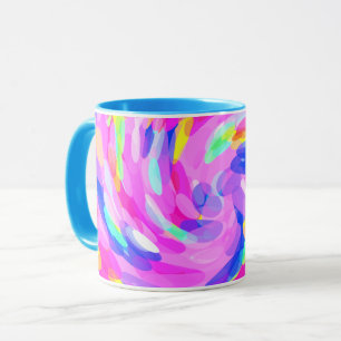 Swirly Pink Bright Bold Cheerful Colours Mug
