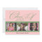 Swirly Pink/Green 3 Photo Graduation Announcement