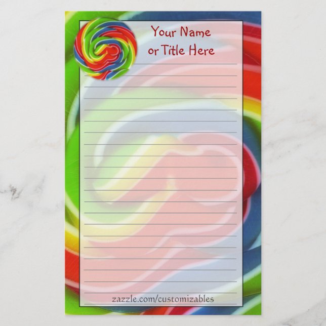 Swirly Pop Stationery (Front)