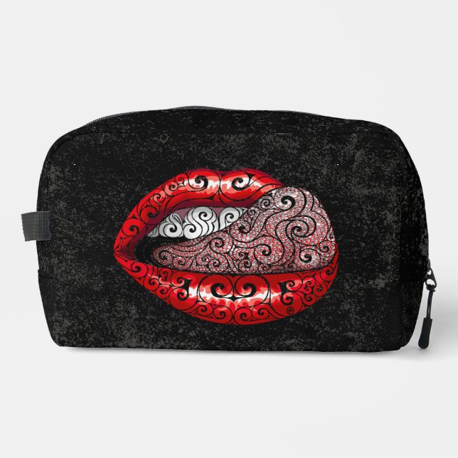 Swirly Precious Tongue  Dopp Kit (Front)