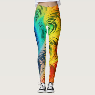 Swirly Rainbow Leggings