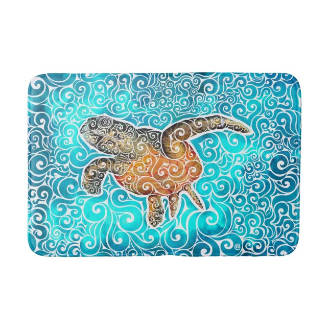 Swirly Sea Bath Mat (Front)