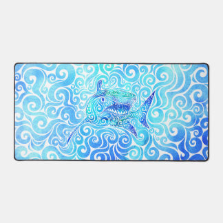 Swirly Shark Desk Mat