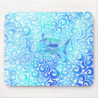 Swirly Shark Mouse Pad