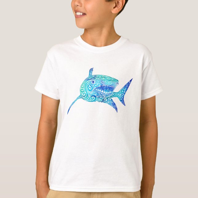 Swirly Shark T-Shirt (Front)