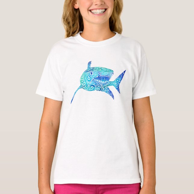 Swirly Shark T-Shirt (Front)