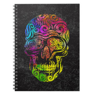 Swirly Skull (colour) Notebook
