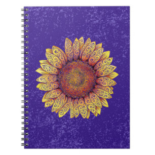 Swirly Sunflower Notebook
