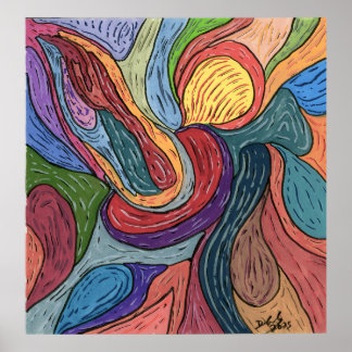 Swirly Thoughts Poster