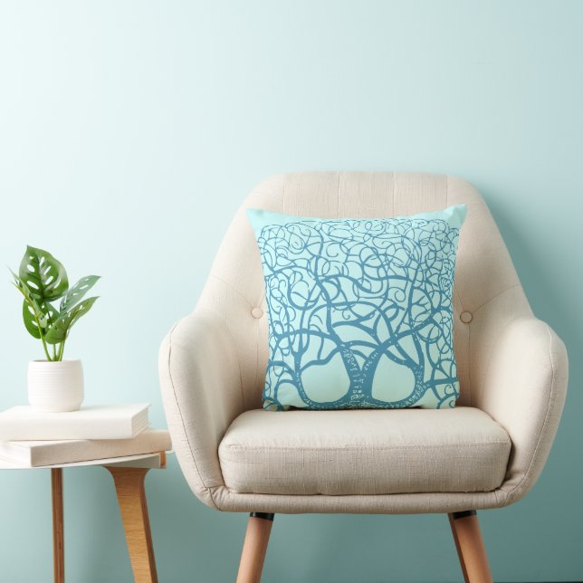 Swirly Tree Branch Choose Any Custom Colour Pillow (Chair)