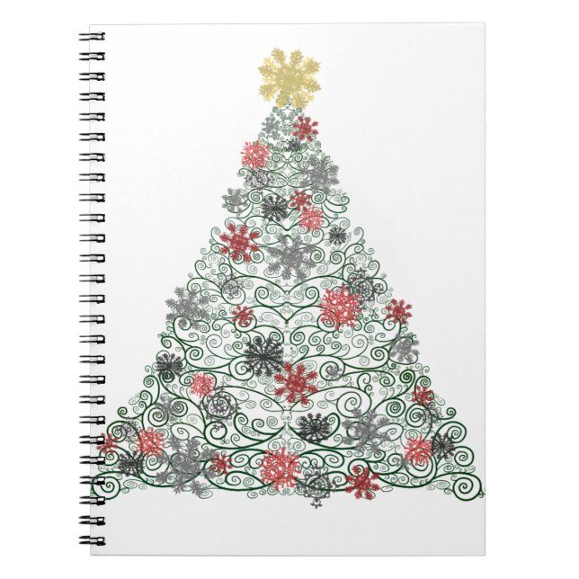 Swirly Tree Decorated Notebook (Front)