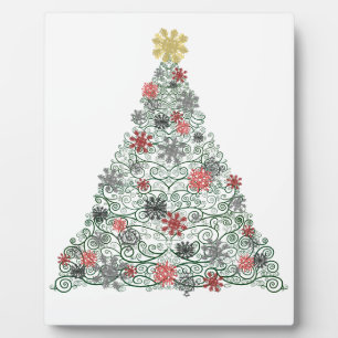 Swirly Tree Decorated Plaque