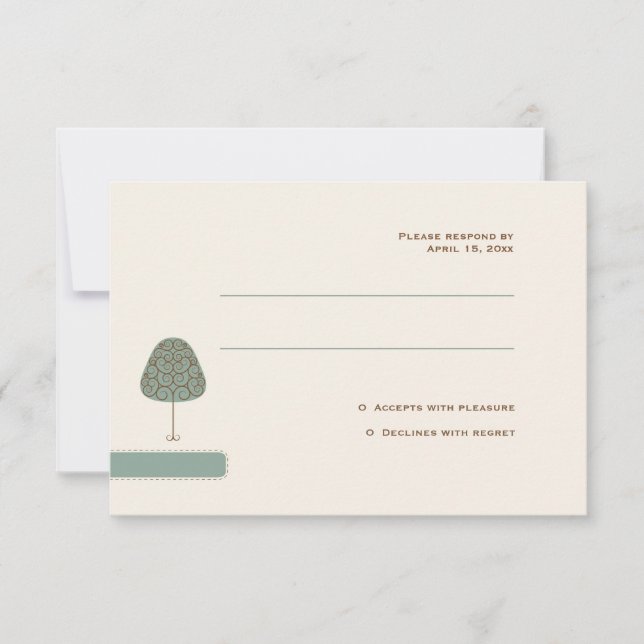 Swirly Tree Response Card (Front)