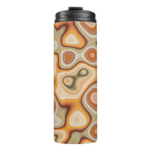 swirly twisted vintage colours liquified ,nice loo thermal tumbler