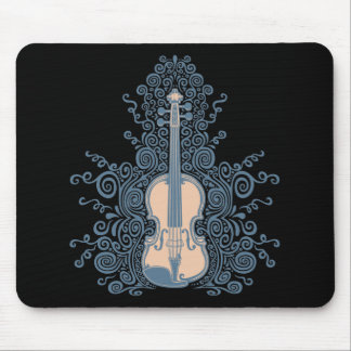Swirly Violin Mouse Pad