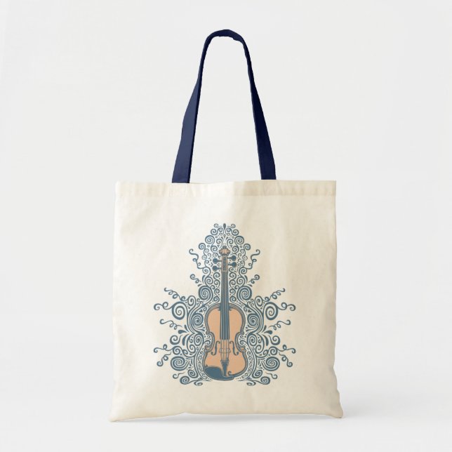 Swirly Violin Tote Bag (Front)